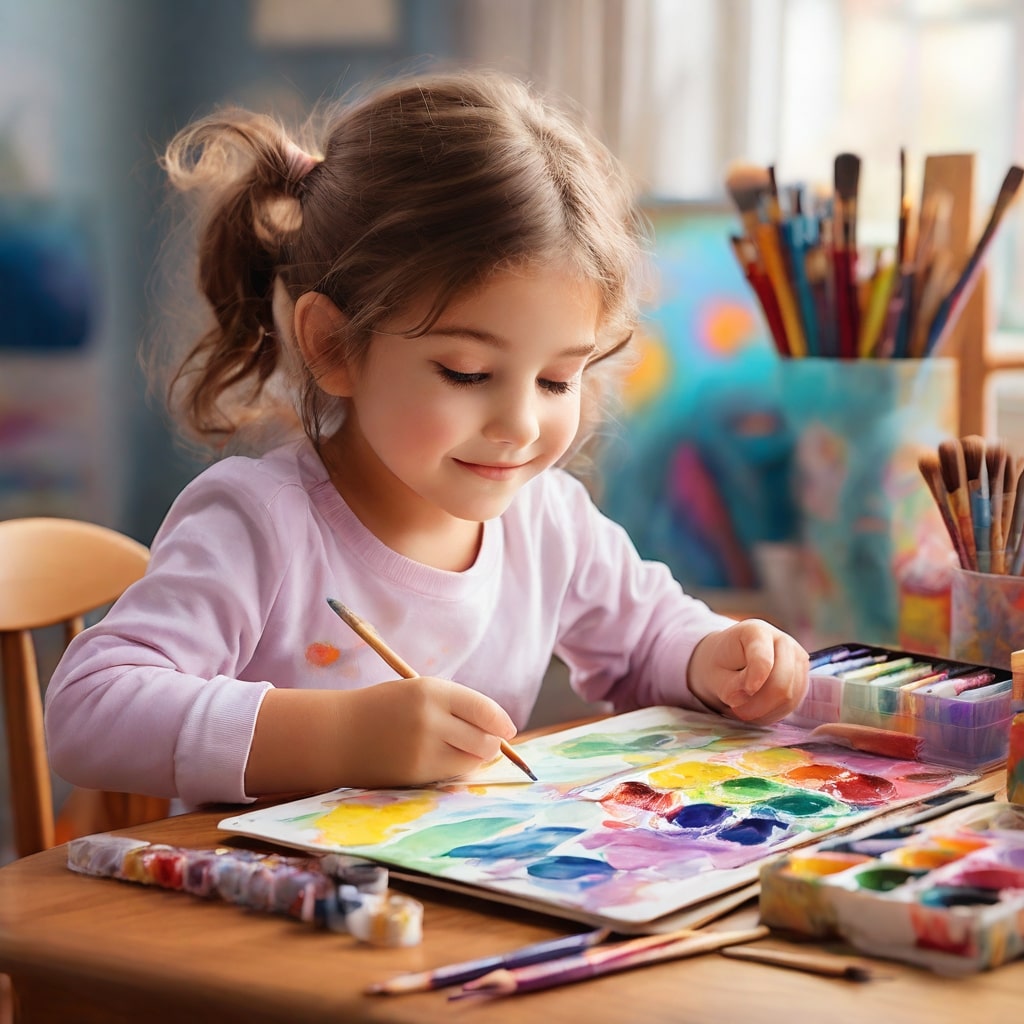 Niña pintando Regalos educativos para niños y niñas