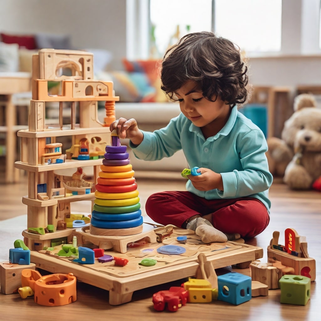 Niño jugando Aprender jugando: regalos que fomentan el desarrollo