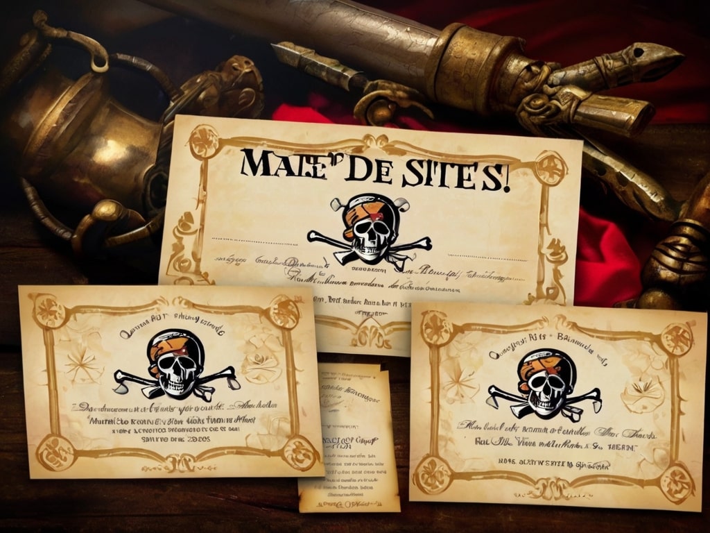 Invitaciones piratas Invitaciones para fiesta tematica pirata