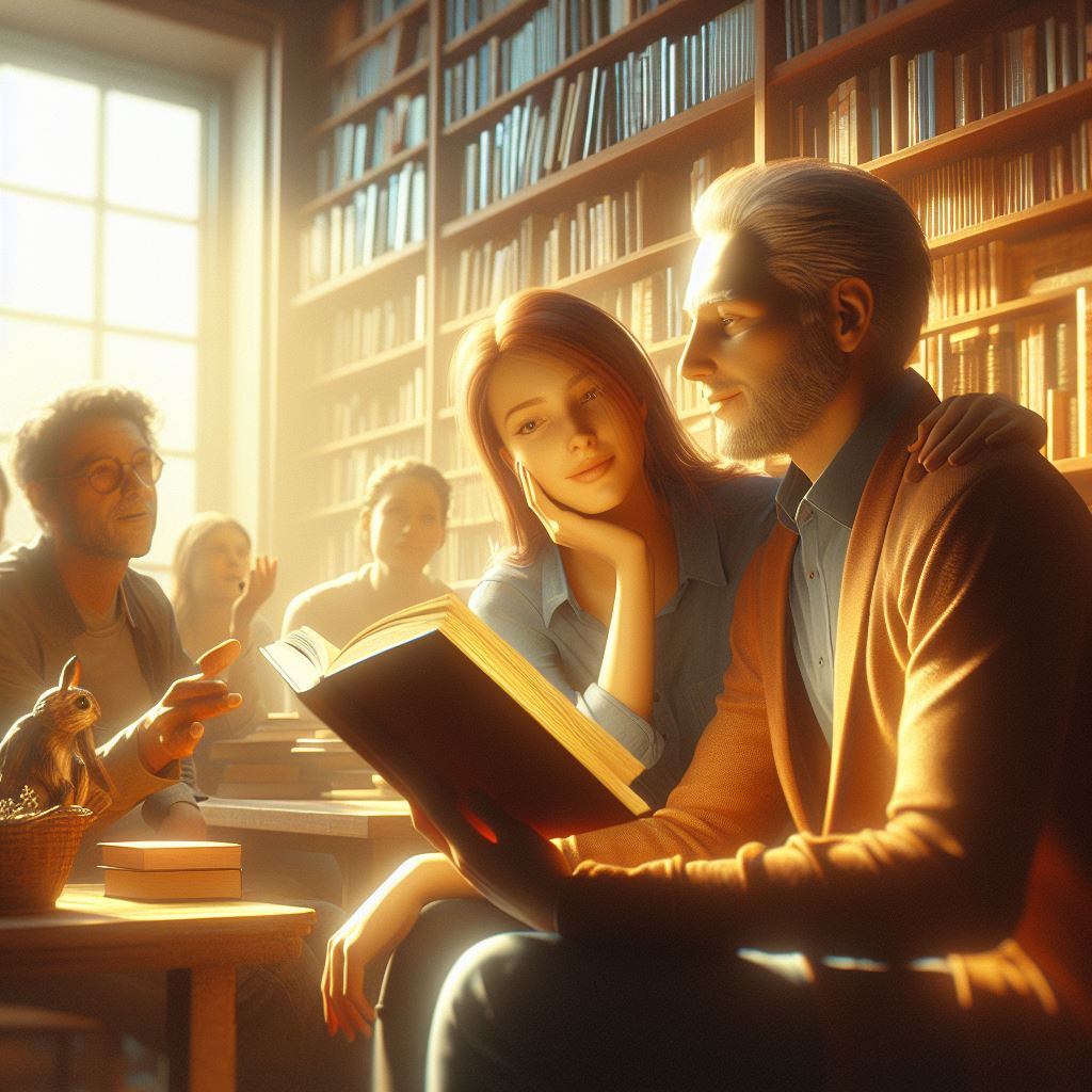 Leyendo un libro a su nieta Abuelo leyendo un libro a su nieta